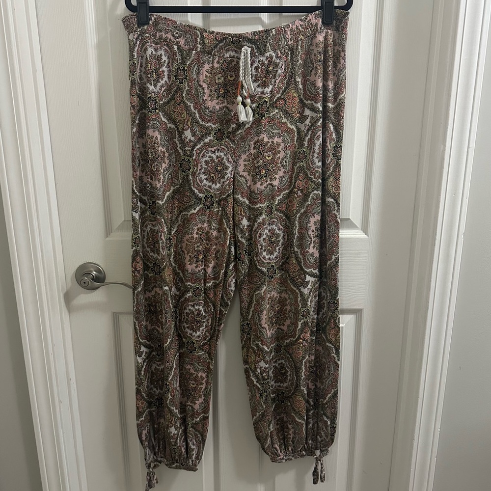 Anthropologie Multicolor Patterned Joggers